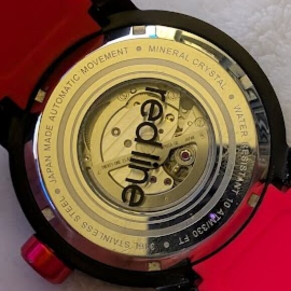⬇️PD⬇️REDLINE TORQUE SPORT AUTOMATIC MOVEMENT 21 JEWELS  W/R 10ATM MEN - Picture 6 of 11